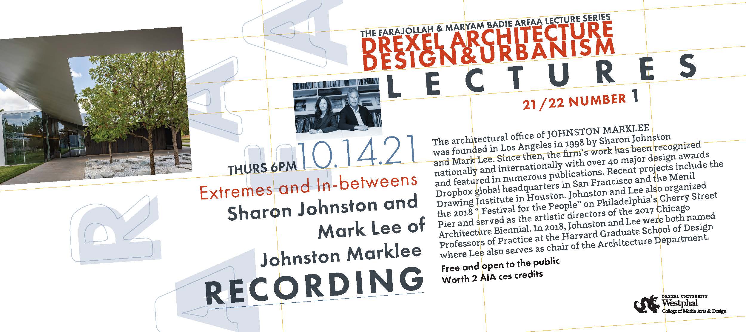ARFAA Lecture Series 21-22 Johnston Marklee Recording